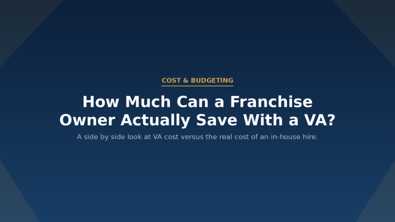 How Much Can a Franchise Owner Actually Save With a VA?